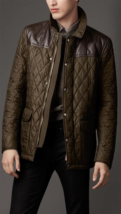 burberry men's quilted jacket medium|Burberry men's winter jacket.